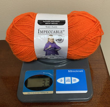 Partial Skein 3.3 oz - Loops Threads Impeccable AcrylicYarn Orange Crush