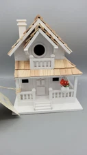 HB Home Bazaar Farmhouse Colonial BIRD HOUSE Birdhouse White Two Story