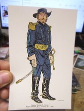 O2 NEW YORK Old Postcard General George Custer Major General US Cavalry Army  WP