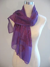 Printed Cotton Meditating Lord Shiva Mantra Prayer Shawl Scarf India