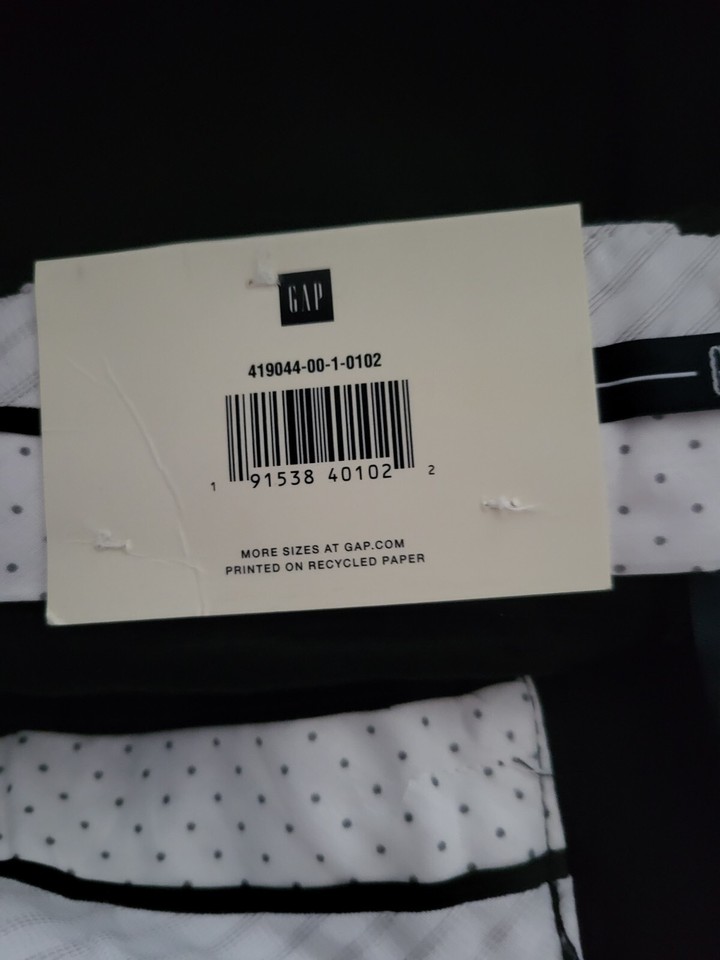 Gap Stretch Womens Pants Size 1 Reg Straight Leg Black Solid Low Rise