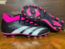 Size 6 Kids Adidas Predator Accuracy .4 FG Soccer Cleats BLACK/PINK/WHITE