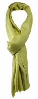 Tigertie Schal In Hellgold Einfarbig Mit Fransen - Gr. 180 X 70 Cm