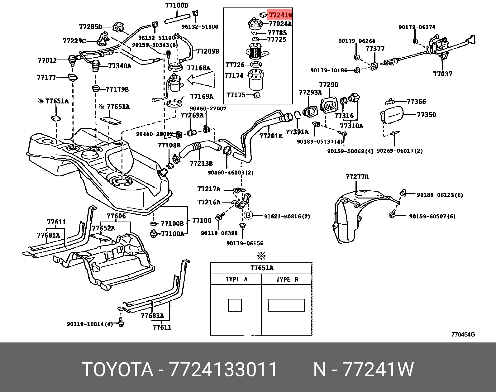 Toyota 77241 33011 Toyota 77241 33011
