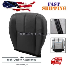 For 2007-2014 GMC Sierra Yukon Front Driver Side Lower Leather Seat Cover Black