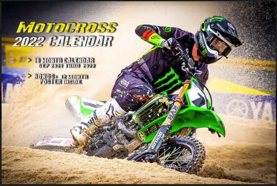 2022 MOTOCROSS DELUXE WALL CALENDAR NEW YEAR SPECIAL supercross dirt