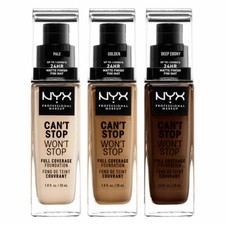 B1G1 AT 20 OFF NYX Can't Stop Won't Stop Full Coverage Foundation READ DESC