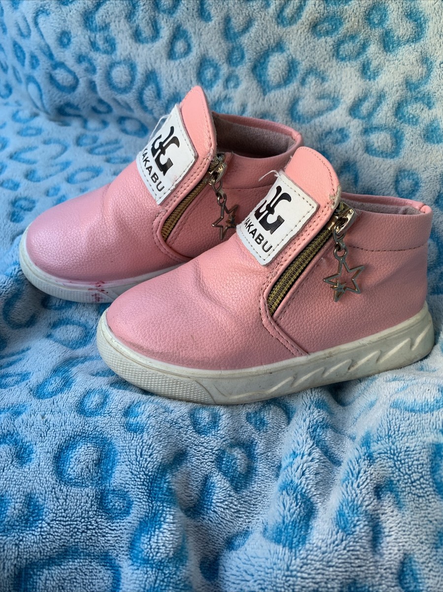 Kakabu Toddler High Tops Pink US 9 EU 26 GUC (60) | eBay