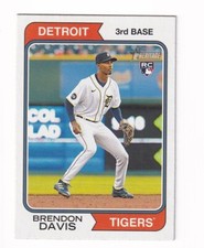 2023 TOPPS HERITAGE BASEBALL BRENDON DAVIS ROOKIE CARD 67