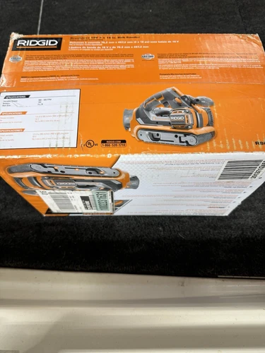 RIDGID Belt Sander 3 in. x 18 in. 18V Cordless Brushless Dust Bag (Tool-Only)