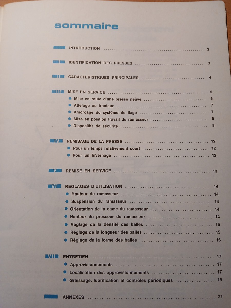 Notice D'utilisation Et D'entretien Pour Presse Someca Fiat M15 M16 M17 M21 M70 - édition 1974, Occasion