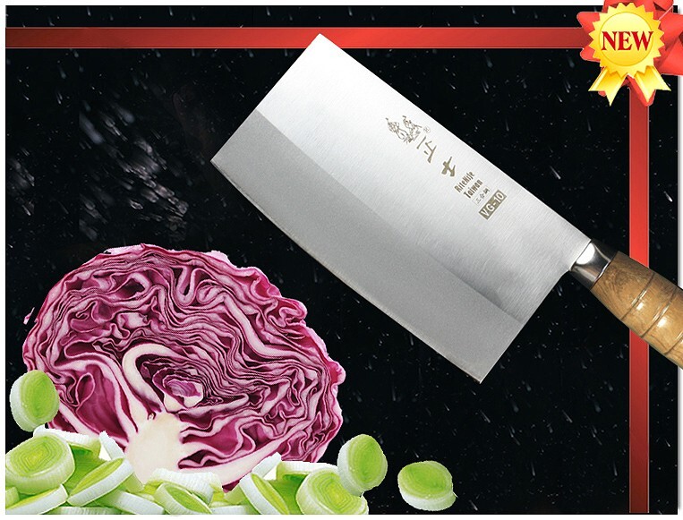 Cuchillo de cortar japonés hecho a mano VG-10 de 7 pulgadas de espesor 1,6 mm