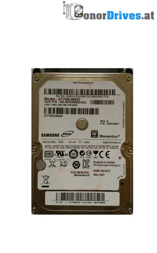 Seagate  ST750LM022 - 750 GB - SATA - HN-M750MBB/ASU - PCB BF41-00354A 00 Rev A*