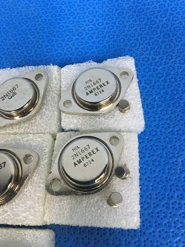 2N1667 Gde (x3), Hol 2N1667 Amperex 6724 (x2) Transistors. - Picture 2 of 3