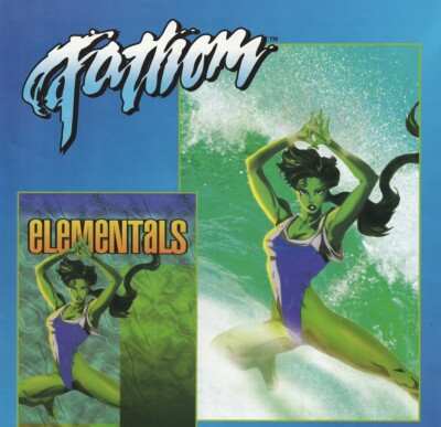 Vintage 1997 Fathom Concept Art Action Figure Original Print Ad 22x28cm AFD 45