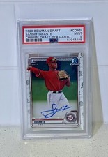 2020 Bowman Draft Chrome Draft Picks Auto Sammy Infante NATIONALS PSA 9 MINT