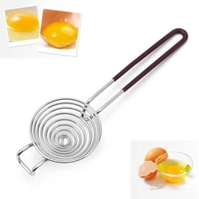 Egg Yolk and White Separator Stainless Steel Egg Separation Tool Kitchen Gadget