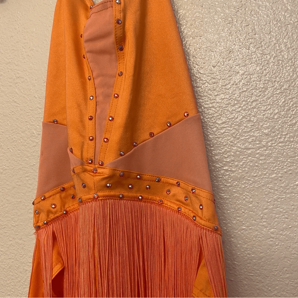 Weissman solo dance costume orange LUSTRE FRINGE HALTER DRESS D11359 SA adult | eBay Weissman solo dance costume orange LUSTRE FRINGE HALTER DRESS D11359 SA adult | eBay