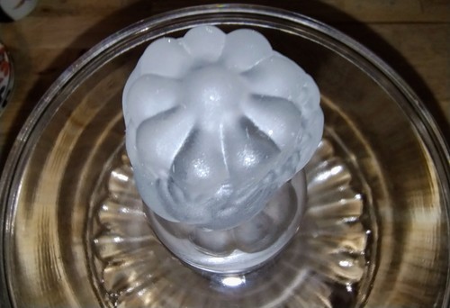 LG Wright Pattern Glass 3 Face 8" Compote Lidded Dish Bowl Vintage Frosted Clear - Picture 5 of 7