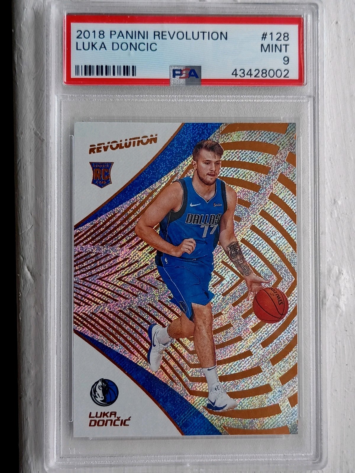 LUKA DONCIC 2018 REVOLUTION BASKETBALL #128 ROOKIE CARD RC PSA 9 LA LAKERS