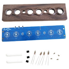 DIY Kit 6bit Nixie Tube Clock IN-16 B5853 B5870 Digital walnut wood.No Tubes