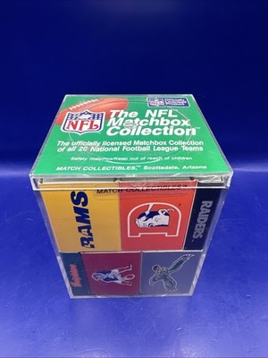 New Unopened Vtg NFL Matchbox Collection Helmets Logo 28 Teams Licensed Matches