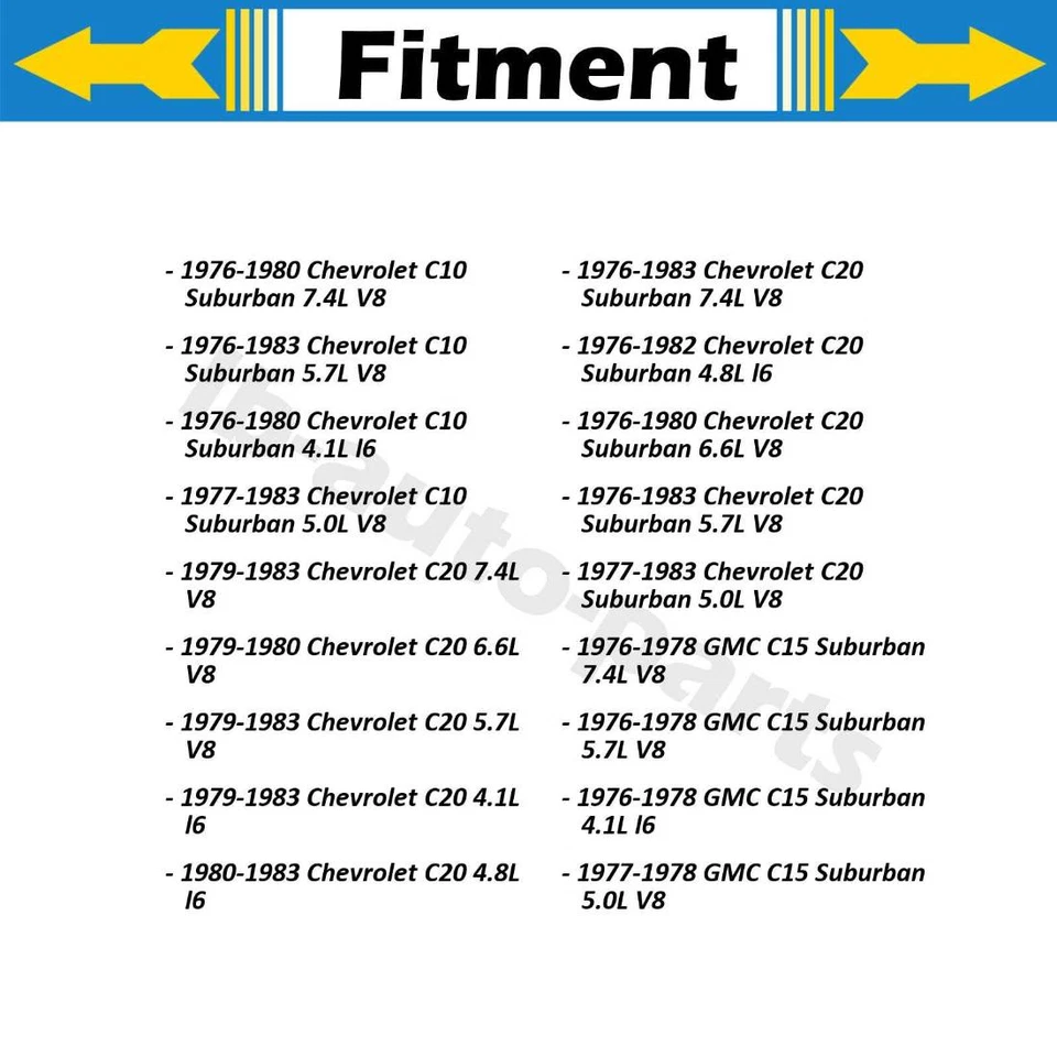 Cable de freno de estacionamiento delantero trasero Dorman 3x para GMC C25 Suburban 5,7 L 1976-1978 Foto 2 de 4