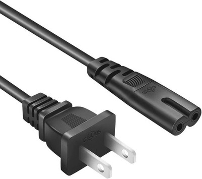 Narpendu TV Power Cord AC Cable 2-Prong for Samsung 24'' - 85'' LCD HD Smart Black