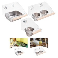 Parrot Feeder Waterproof Food Dispenser for Lovebirds Cockatiel Canaries