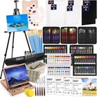 166 Pcs Artist Painting Set Oil Watercolor Acrylic Gouache Easels Stretched