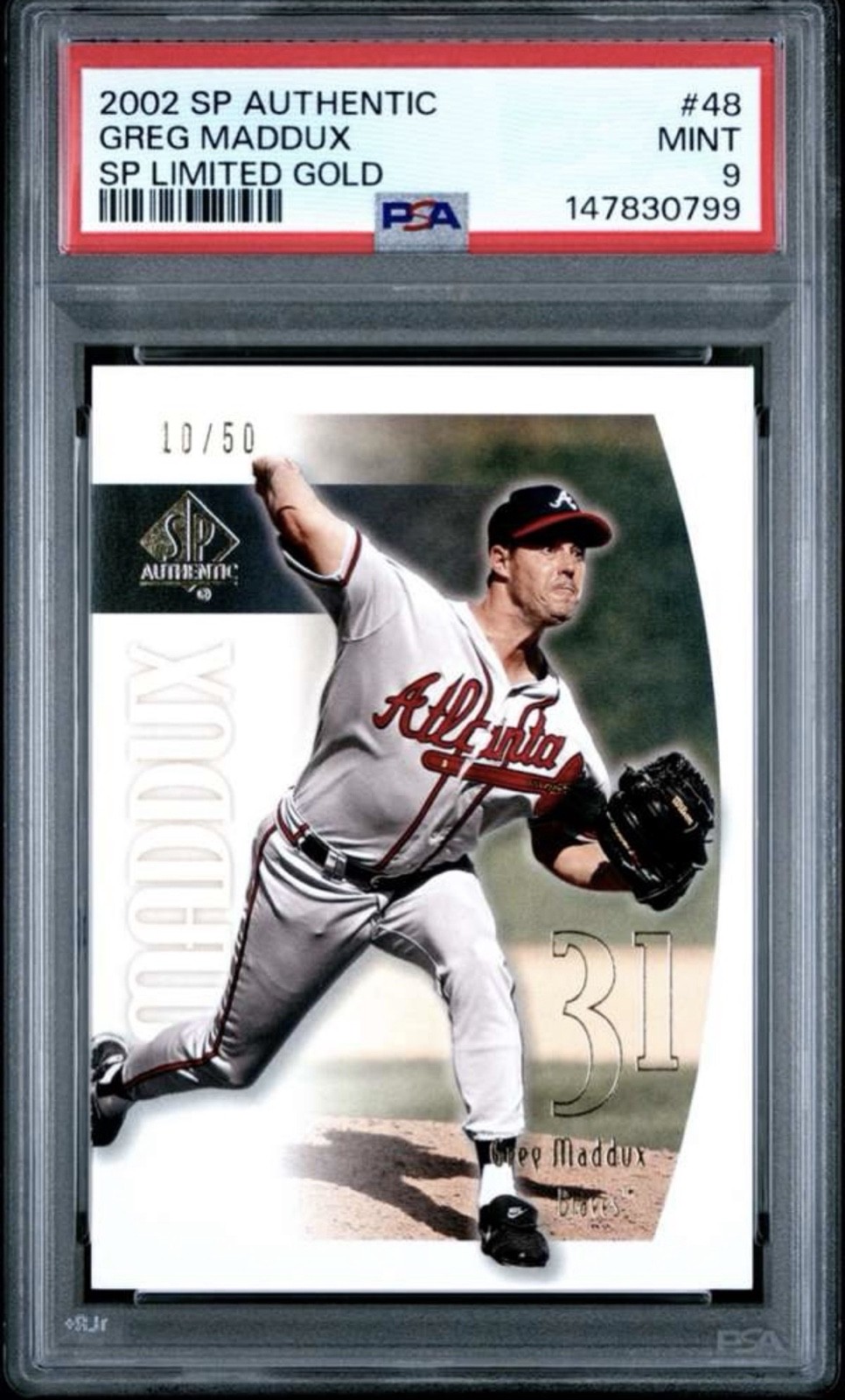 2002 SP Authentic - Greg Maddux #48 Limited Gold /50