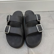 J/Slides Simply Sandals Black Size 8 VGUC