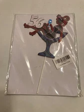 NEW Pink glitter Happy Cake Topper 56