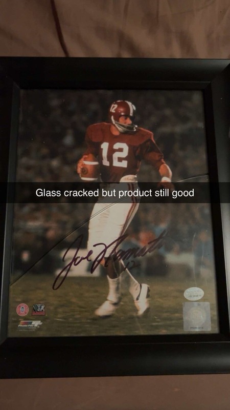 Joe Namath Signed Framed Football Photo, Original Autograph Collectible Display