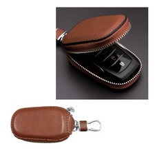 Car Key Case, Genuine Leather Auto Key Fob Cover Case, Key Fob Protector with