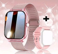 New Beautiful SmartWatch With bundle Steel Pink and Pink Silicone strap
