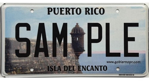 2007 Base Puerto Rico Sample License Plate El Morro