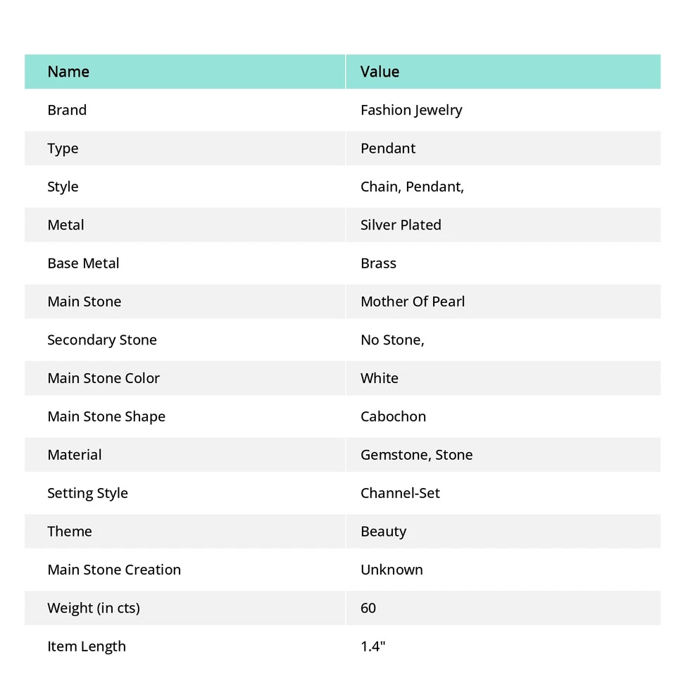 Perlmutt Edelstein Kette Anhänger Handarbeit Unikat Geschenk Schmuck 1,40" CP... - Bild 3 von 4