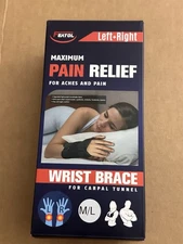 Featol Carpel Tunnel Wrist Brace Night Support 2 Pack Left & Right Size M/L