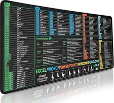 Excel Shortcuts Mouse Pad - Extended XL Office 31.5 x x 11.8,