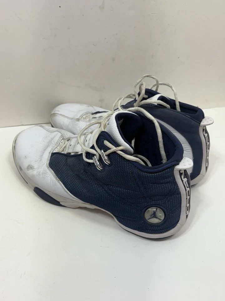 Air Jordan Team 12.5 317176-101 branco azul metálico masculino tamanho 13 - Imagem 4 de 4