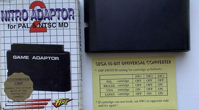 Sega Mega Drive Nitro 2 Game Adapter Adapter Konverter Region Free Import Games