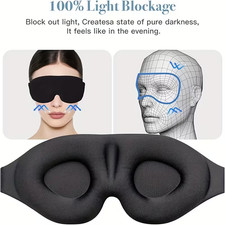 Eye Mask for Sleeping 3D Contoured Cup Blindfold Concave Molded Night Sleep Mask