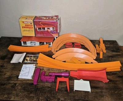 Vintage Hot Wheels Super-Charger Sprint Set Track Mattel w Box Instructions 