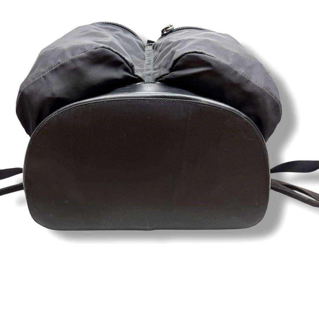 PRADA Backpack Nylon Triangular Logo Black - image 7