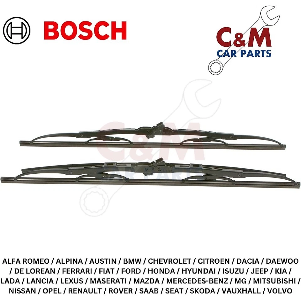 Bosch Superplus Spoiler Front Wiper Blade Set for Citroën SM - 1970-1974 - Image 2 of 3