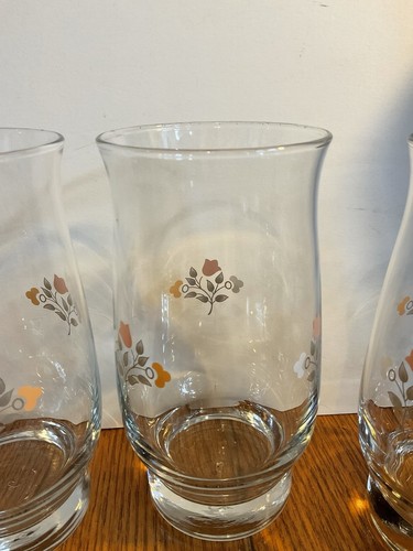 Set 4 Bicchieri Vintage Pfaltzgraff Ricordo Bicchieri Bicchieri 6” Rosa Floreale - Foto 4 di 8