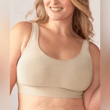 Shapermint Essentials Everyday Comfort Straps Wireless Shaping Bra Medium Chai
