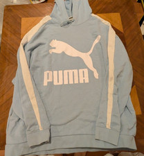 Puma Light Blue Hoodie Sweatshirt Womens Size...