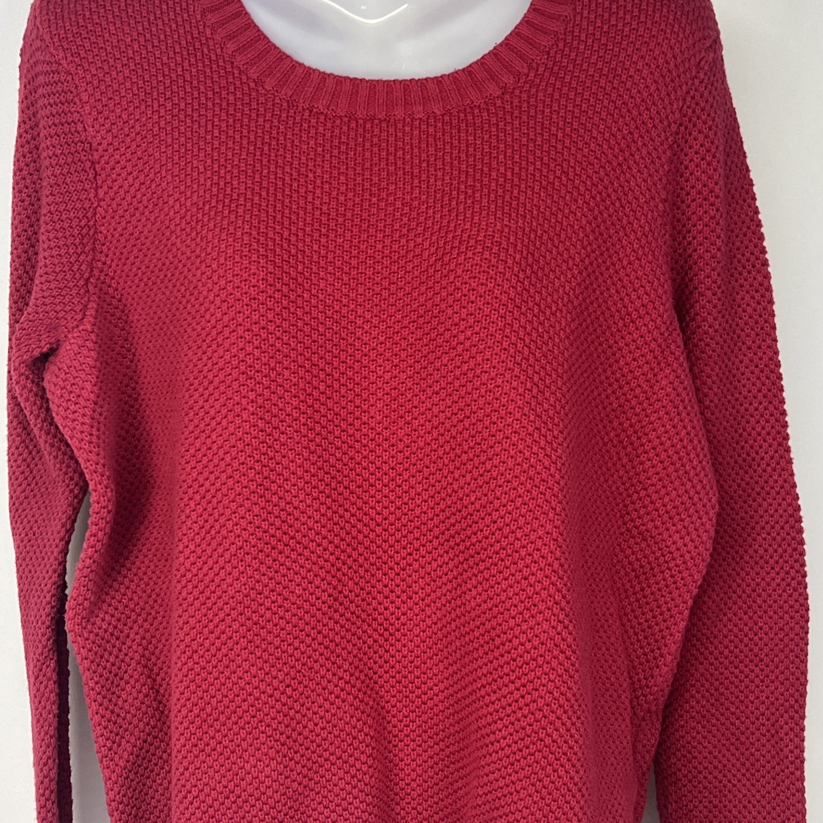 Appleseeds Raspberry Red Pullover Sweater Size L … - image 2